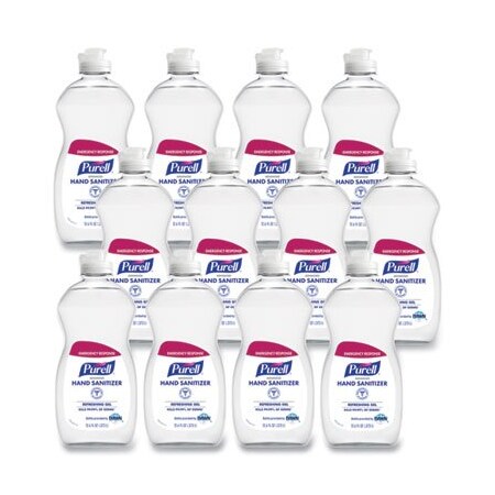Gojo PURELL, ADVANCED HAND SANITIZER GEL, CLEAN SCENT, 12.6 OZ SQUEEZE BOTTLE, 12PK 974712S